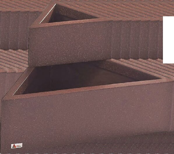 Apalaches fiberglass planters in a commercial space