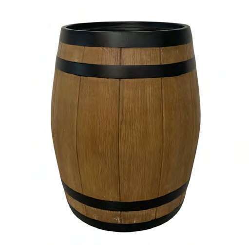 Barrilito fiberglass barrel planter