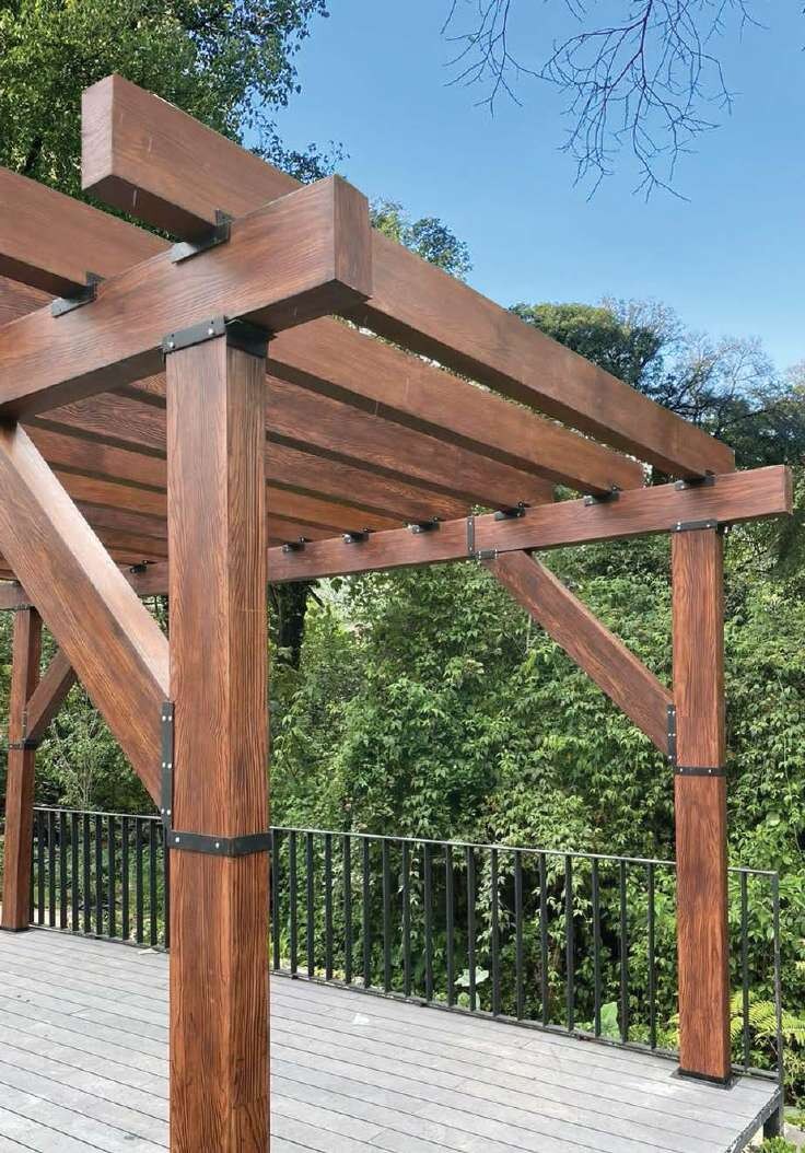 Fiberglass pergola installation