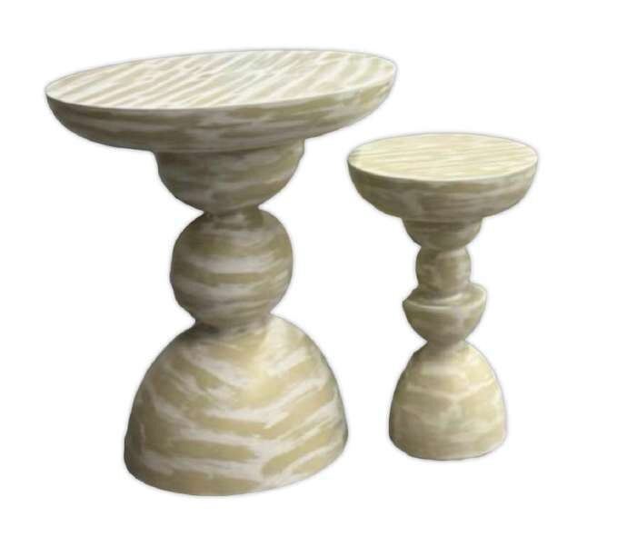 Malaga fiberglass side tables