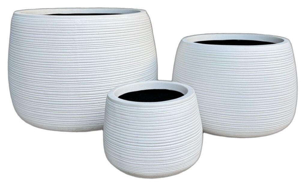 Marbella textured fiberglass planters